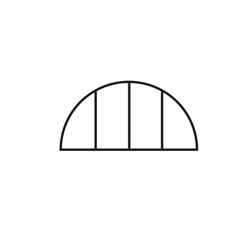 Half Round End Pattern CAD